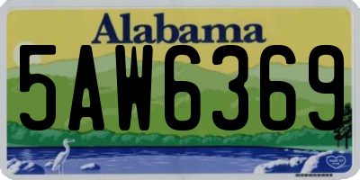 AL license plate 5AW6369