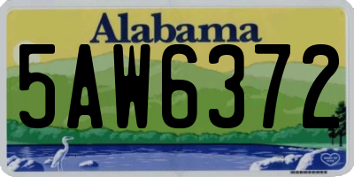 AL license plate 5AW6372