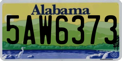 AL license plate 5AW6373