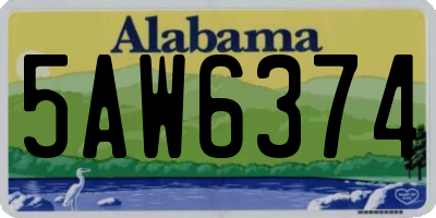 AL license plate 5AW6374