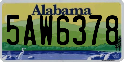 AL license plate 5AW6378