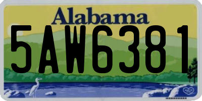 AL license plate 5AW6381