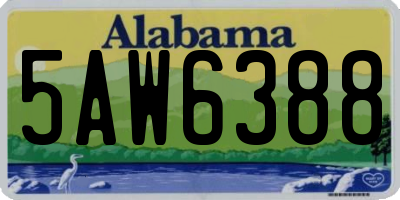 AL license plate 5AW6388