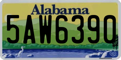 AL license plate 5AW6390