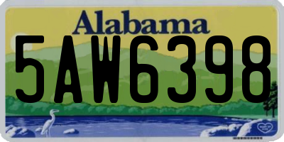 AL license plate 5AW6398