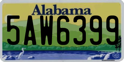 AL license plate 5AW6399
