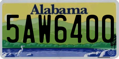 AL license plate 5AW6400
