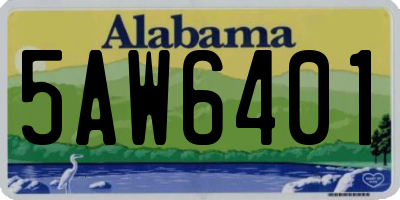 AL license plate 5AW6401