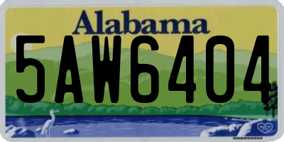 AL license plate 5AW6404