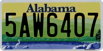 AL license plate 5AW6407
