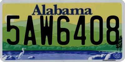AL license plate 5AW6408