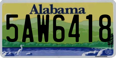 AL license plate 5AW6418