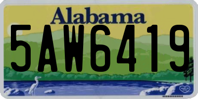 AL license plate 5AW6419