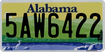 AL license plate 5AW6422