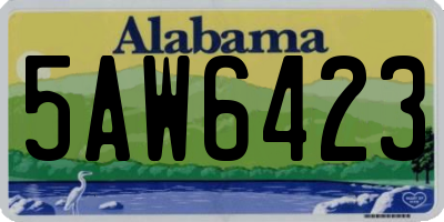 AL license plate 5AW6423