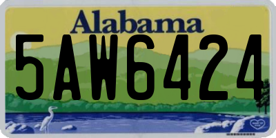 AL license plate 5AW6424