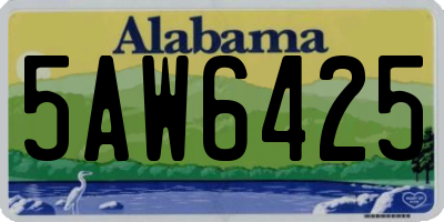 AL license plate 5AW6425