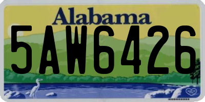 AL license plate 5AW6426