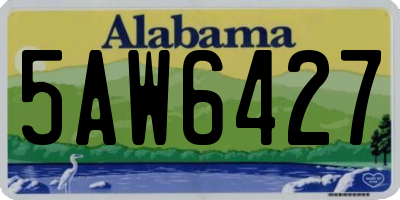 AL license plate 5AW6427