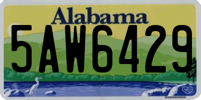 AL license plate 5AW6429