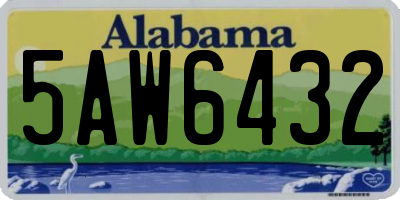 AL license plate 5AW6432