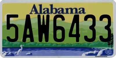 AL license plate 5AW6433