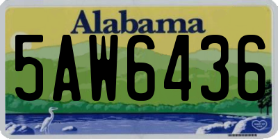 AL license plate 5AW6436