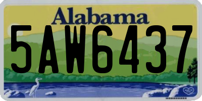 AL license plate 5AW6437