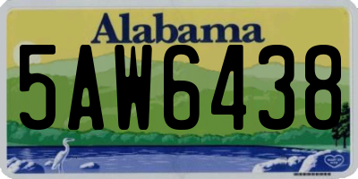 AL license plate 5AW6438