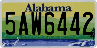AL license plate 5AW6442