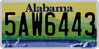 AL license plate 5AW6443