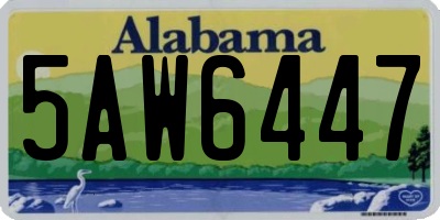 AL license plate 5AW6447