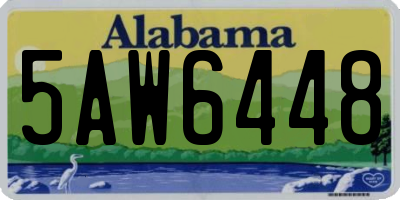 AL license plate 5AW6448