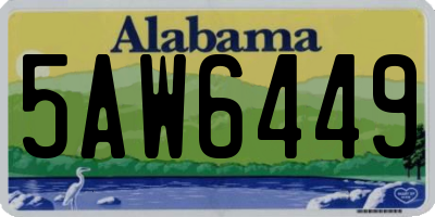 AL license plate 5AW6449