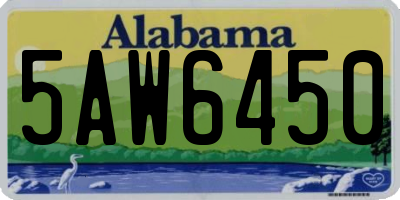 AL license plate 5AW6450