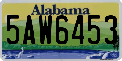 AL license plate 5AW6453