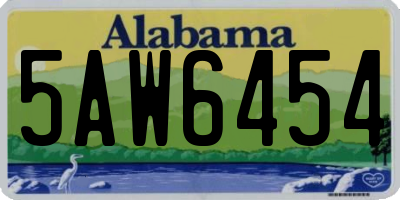 AL license plate 5AW6454