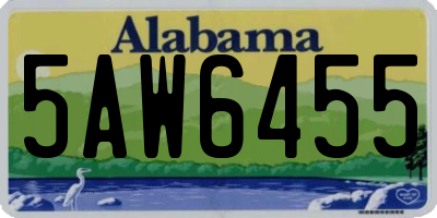 AL license plate 5AW6455