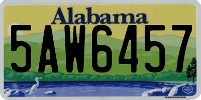 AL license plate 5AW6457