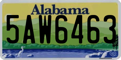 AL license plate 5AW6463