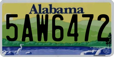 AL license plate 5AW6472