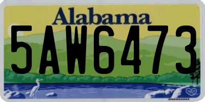 AL license plate 5AW6473