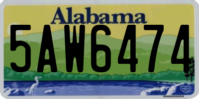 AL license plate 5AW6474