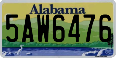 AL license plate 5AW6476
