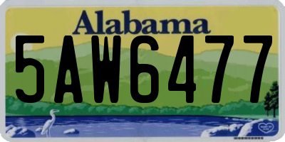 AL license plate 5AW6477