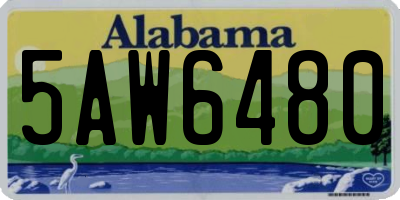 AL license plate 5AW6480