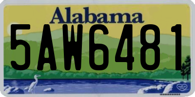 AL license plate 5AW6481
