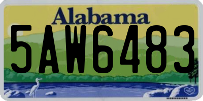 AL license plate 5AW6483