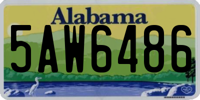AL license plate 5AW6486