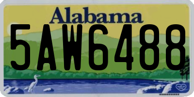 AL license plate 5AW6488